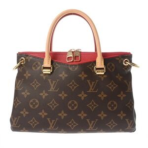 Louis Vuitton Monogram Pallas Poppy Pedal Canvas Bag